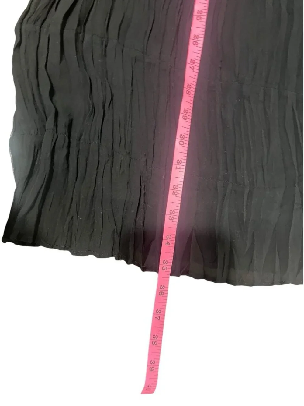 MSK Women's Size Large Black Gauzy Pleated Maxi Skirt READ DESCRIPTION